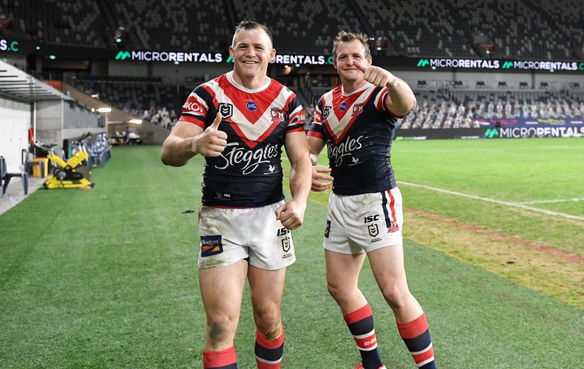 Sydney Roosters players Brett and Josh Morris.