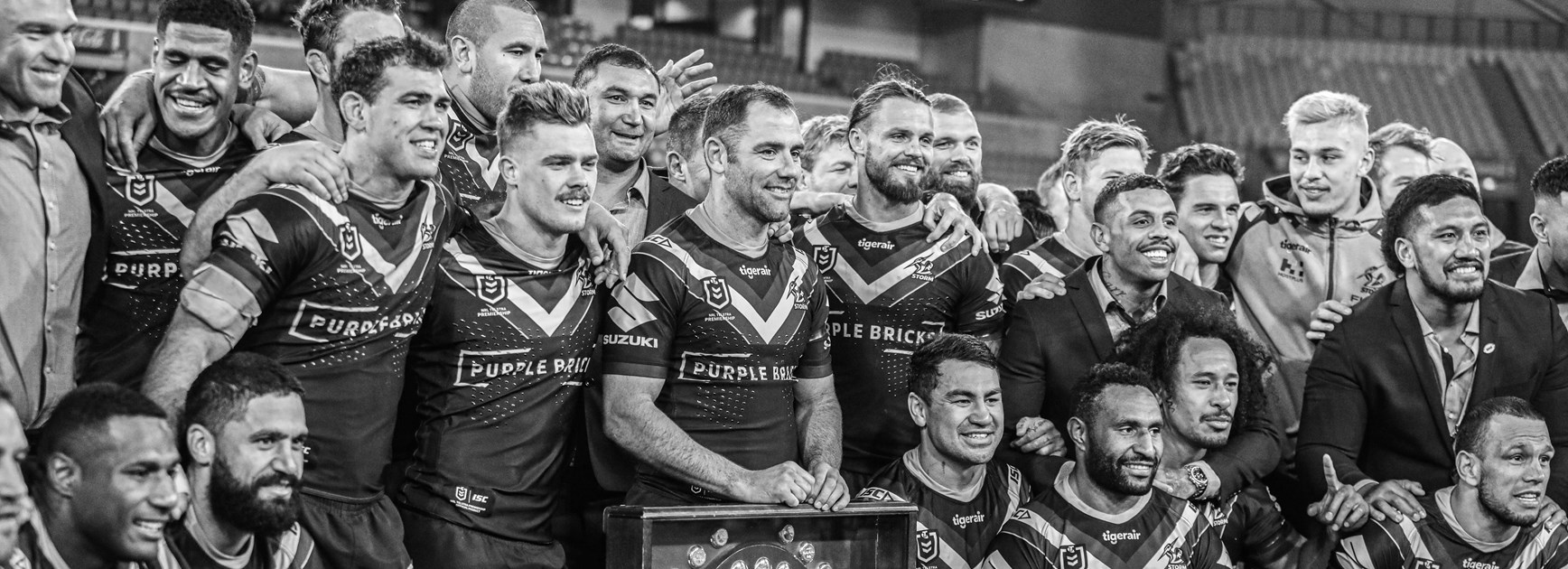 The Storm after winning the 2019 minor premiership.