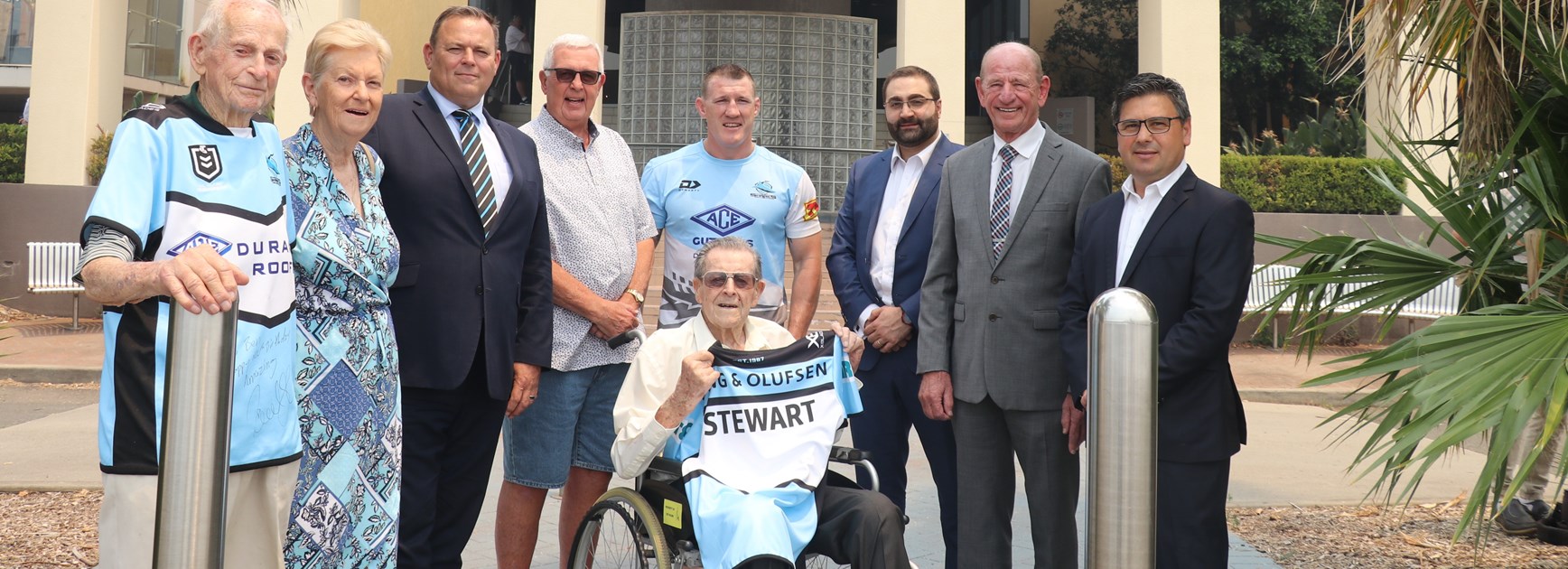 Former Bulldogs player and Cronulla Leagues club president Jack Stewart at Sharks Leagues Club.