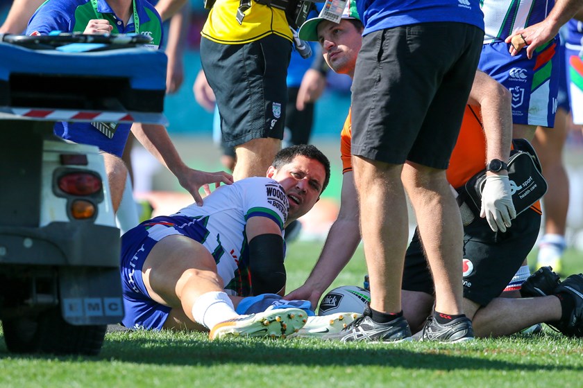 Gerard Beale when he fractured his patella against the Roosters in 2019.