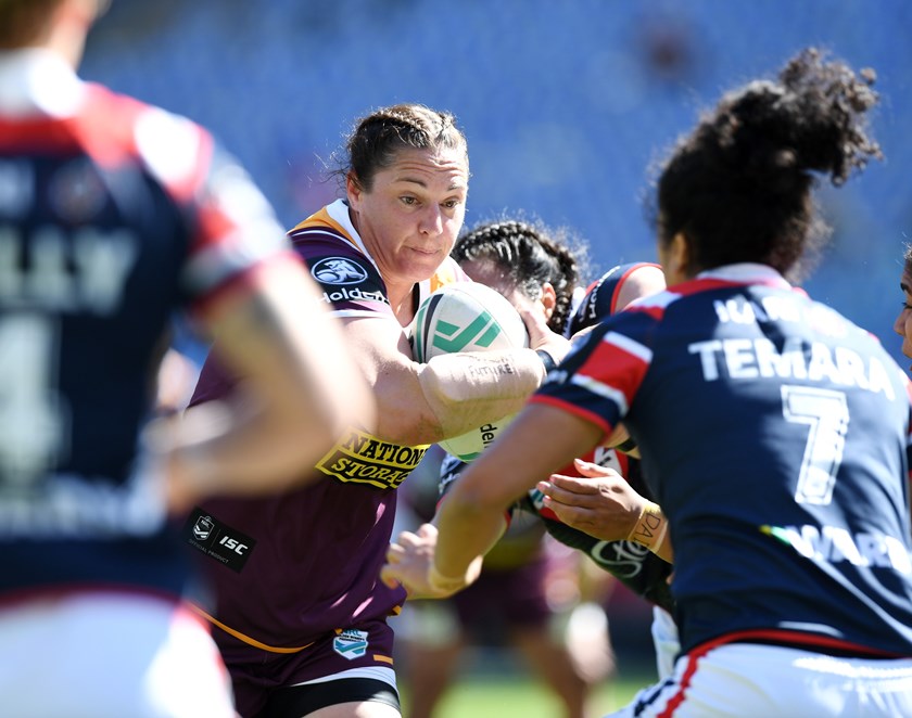 Steph Hancock in action for the Brisbane Broncos.