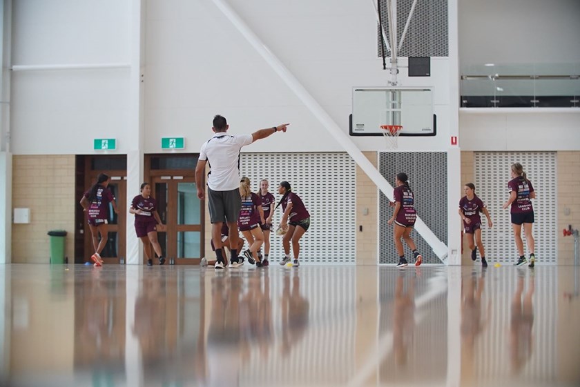 An indoor training session at the Coaching and Performance Conference.