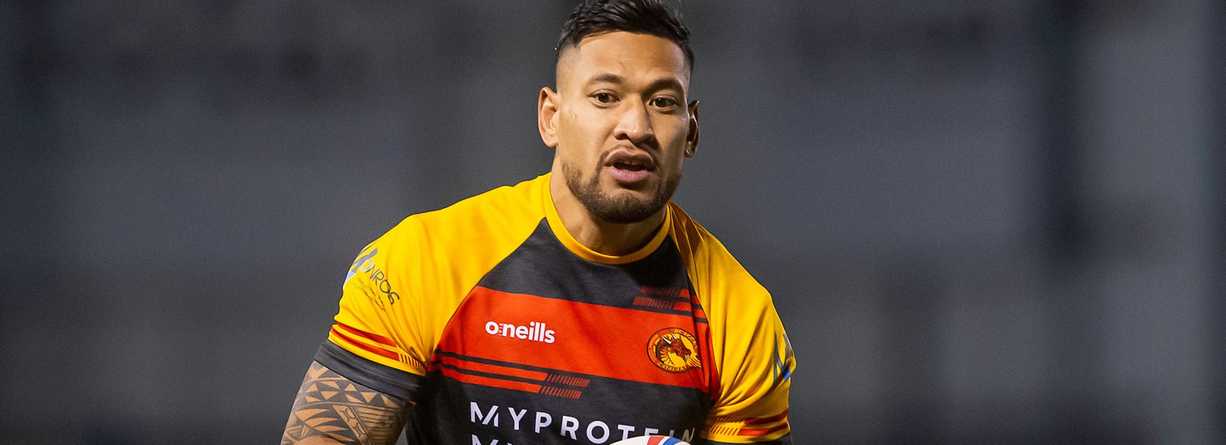 Israel Folau in action for Catalans Dragons.