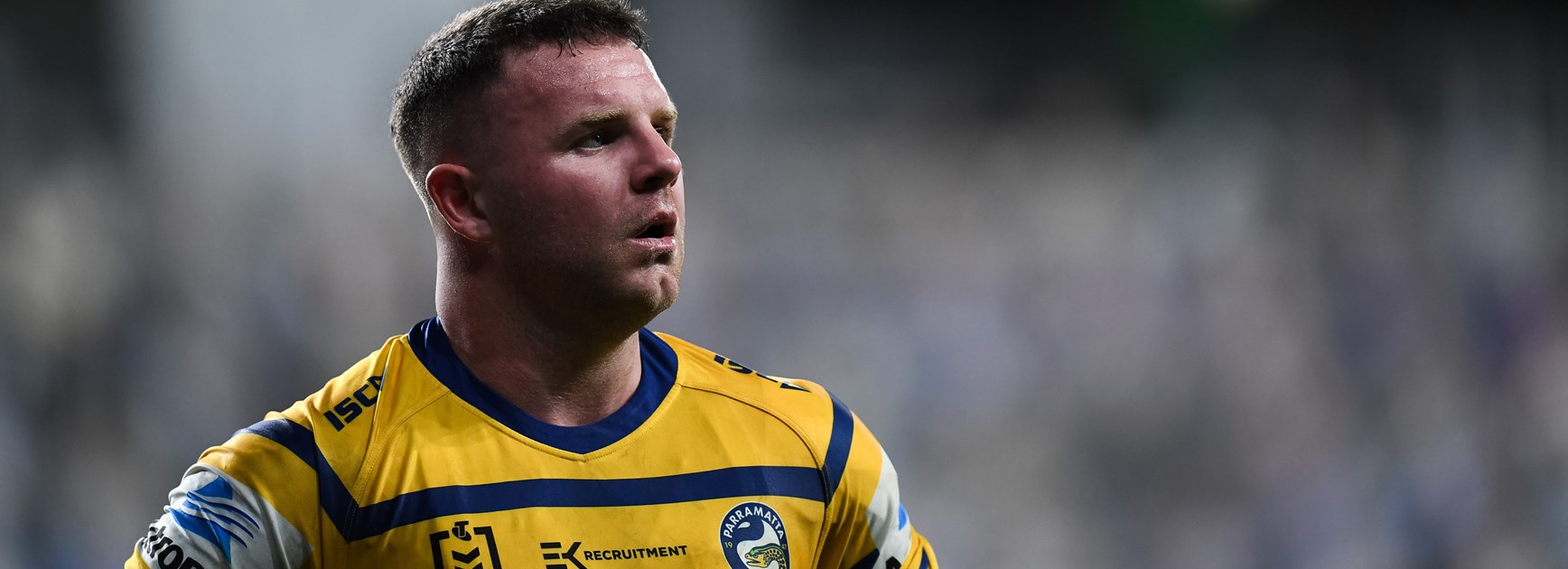 Eels lock Nathan Brown.