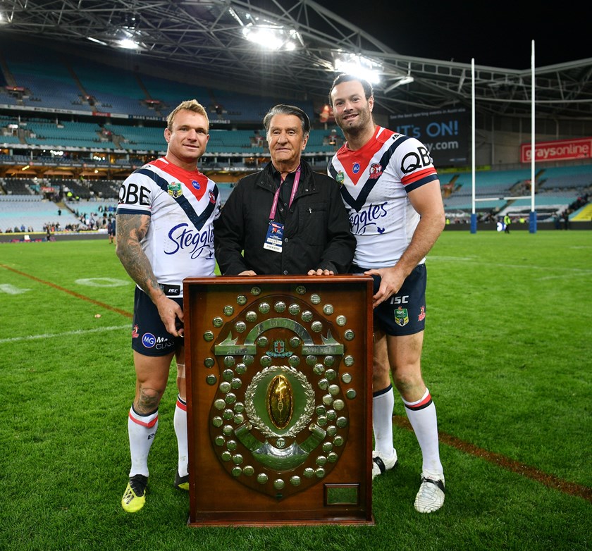 Jake Friend, Nick Politis and Boyd Cordner in 2018.