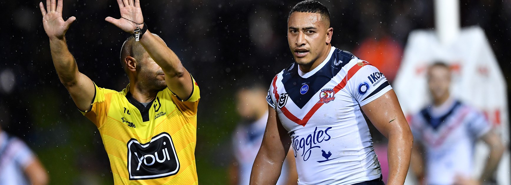 Roosters prop Sio Siua Taukeiaho.