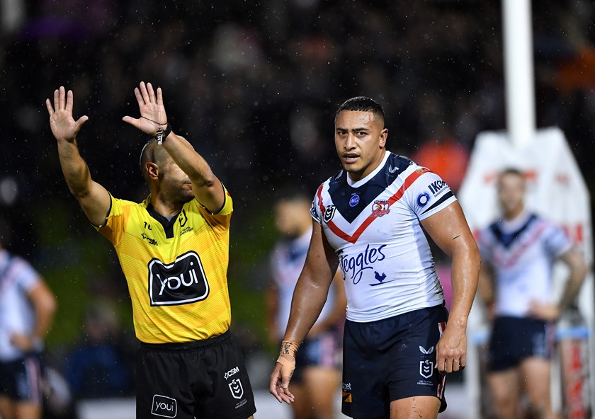 Roosters prop Sio Siua Taukeiaho.