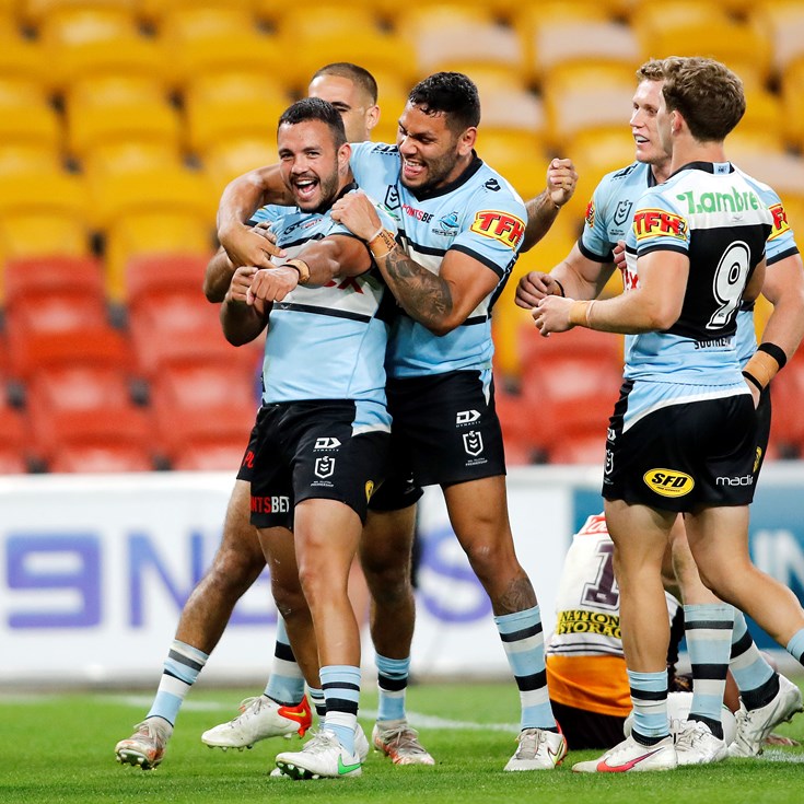 Sharks survive scare from Broncos to climb into top eight