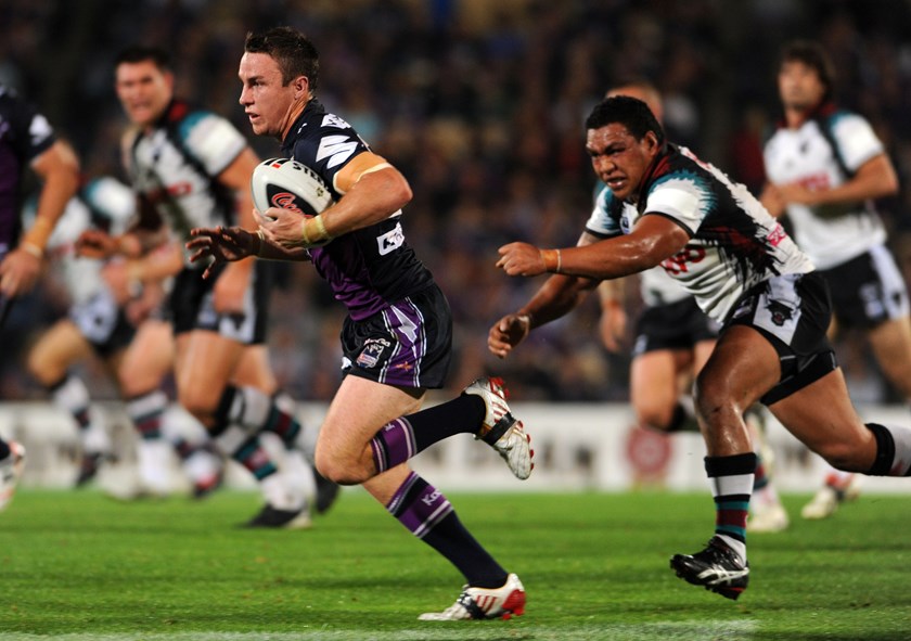 James Maloney in his NRL debut against Penrith in 2009.
