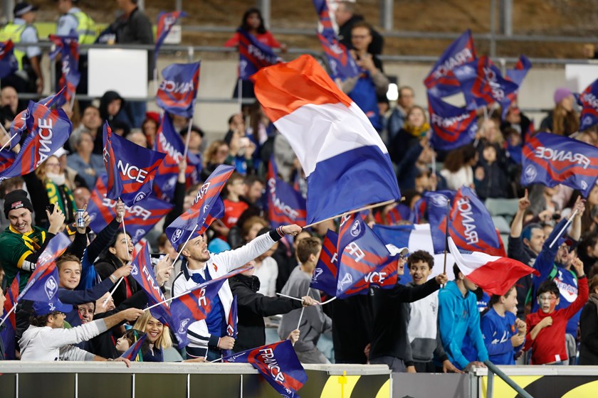French fans at the 2017 World Cup in Australia