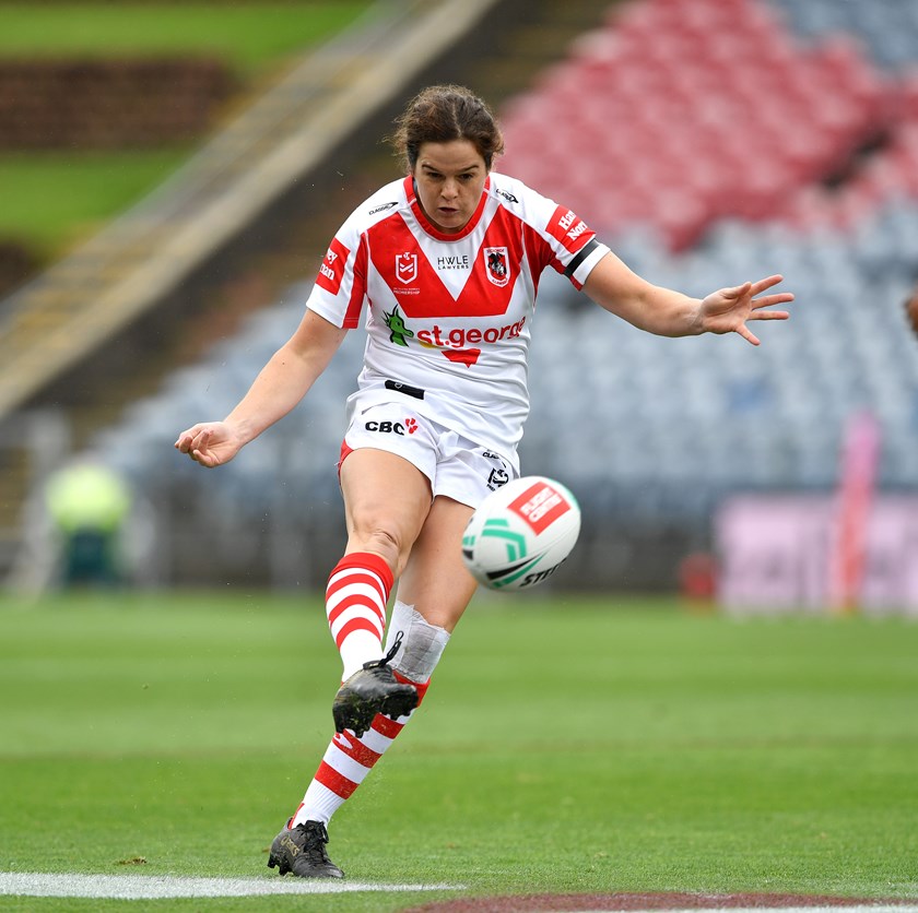 Dragons halfback Rachael Pearson made a stunning NRLW debut against the Titans