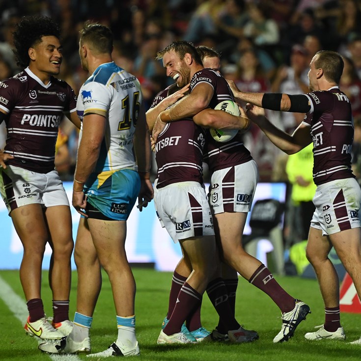 Sea Eagles hold off late Titans charge to make it four straight