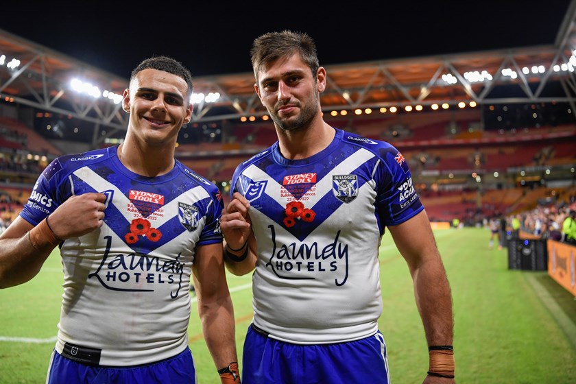 Jacob Kiraz and Billy Tsikrikas made impressive debuts for the Bulldogs against Brisbane.
