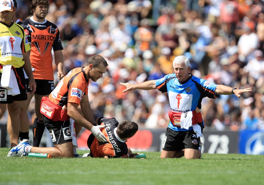 Tedesco's NRL debut lasted just 30 minutes before he suffered a torn ACL. ©NRL Photos
