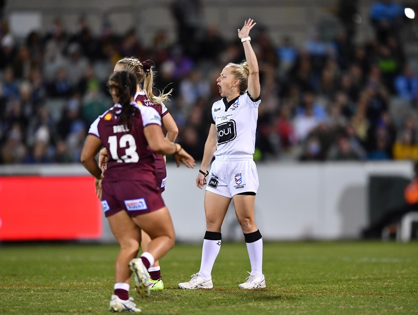 Belinda Sharpe is one of three female referees in the World Cup squad