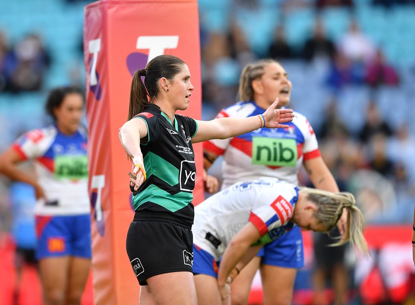 Kasey Badger refereed the NRLW grand final