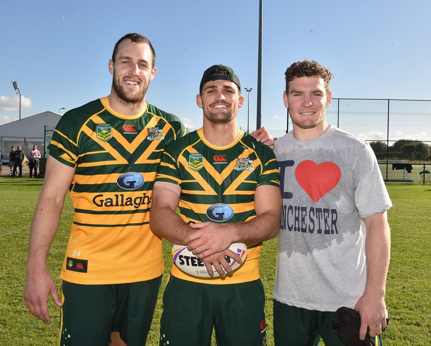 Panthers team-mates Isaah Yeo, Nathan Cleary and Liam Martin will make their Kangaroos debuts against Scotland