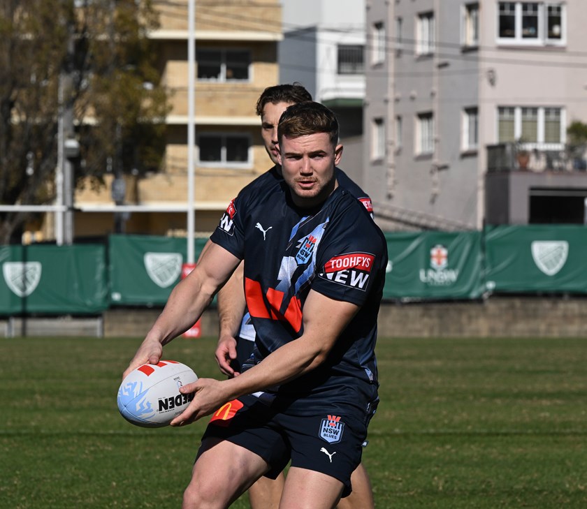 Hudson Young at Blues training
