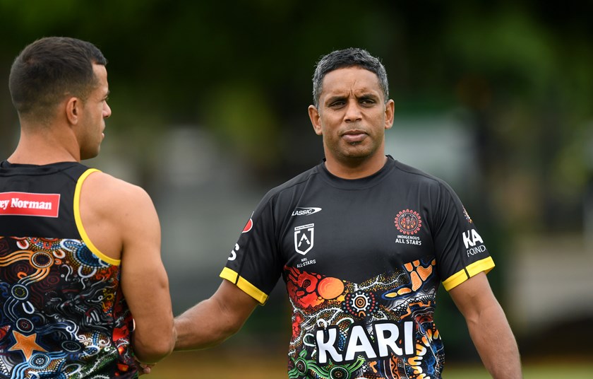 Campbell at Indigenous All Stars training