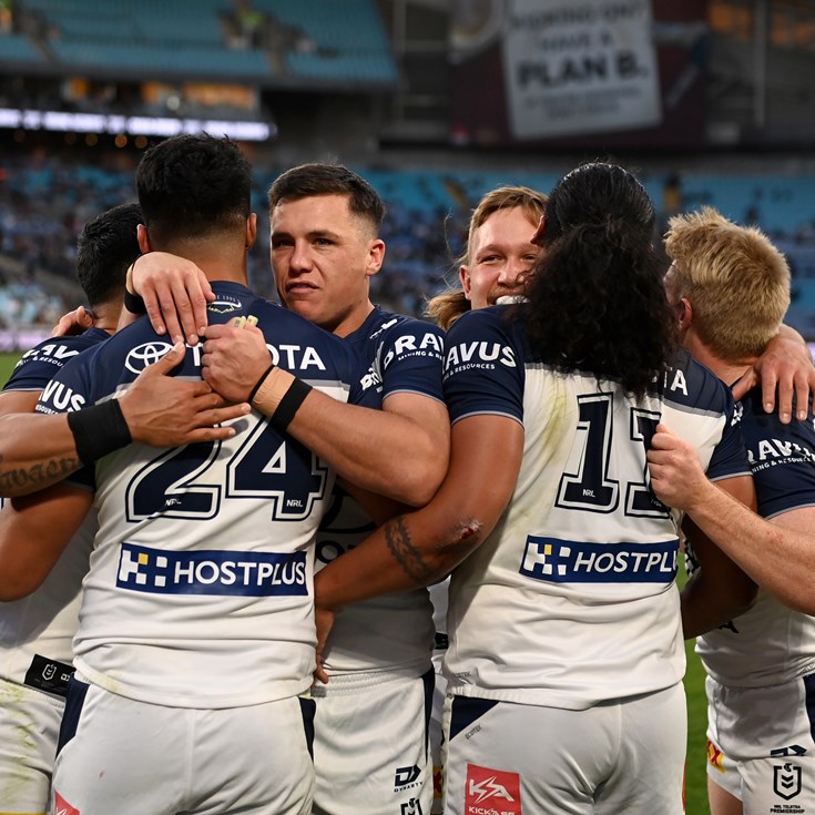 Holmes, Drinkwater star as Cowboys hammer Rabbitohs