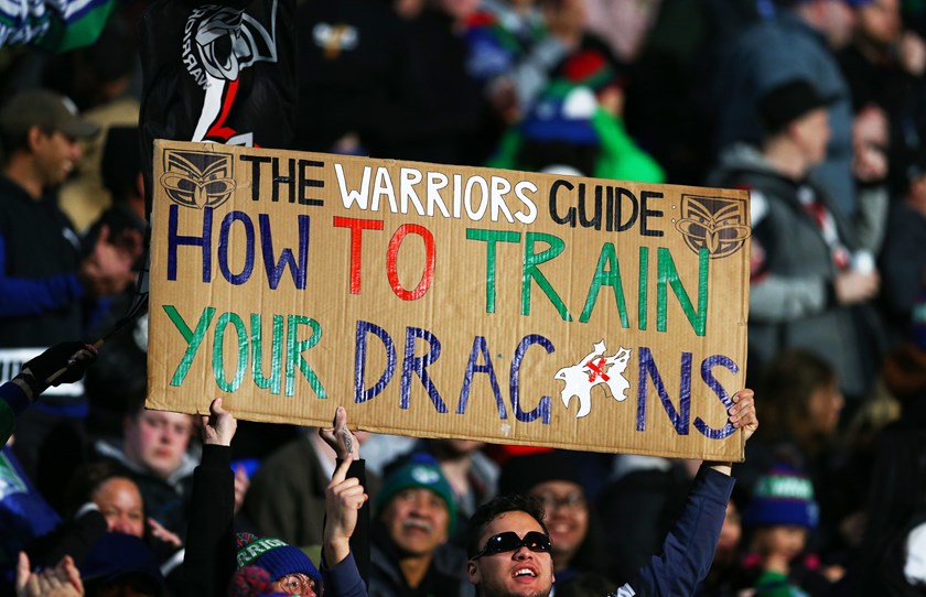 Warriors fans are creating unique signs for each match 