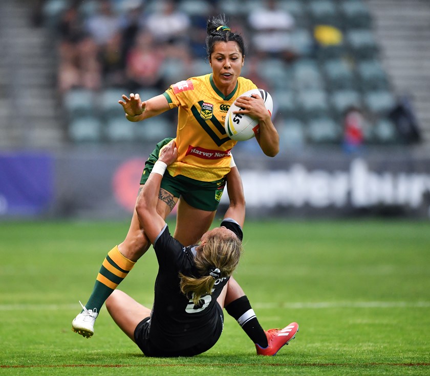 Penitani in action for the Jillaroos against the Kiwi Ferns in 2019. 