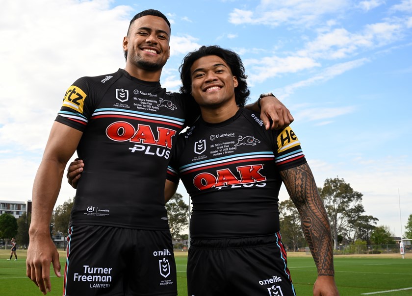 Stephen Crichton and Brian To'o will play their last game together for Penrith in the 2023 grand final