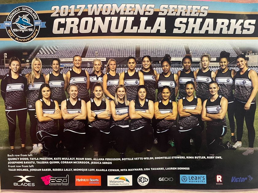 Tayla Preston's poster still remains on her bedroom wall featuring the 2017 Sharks squad.