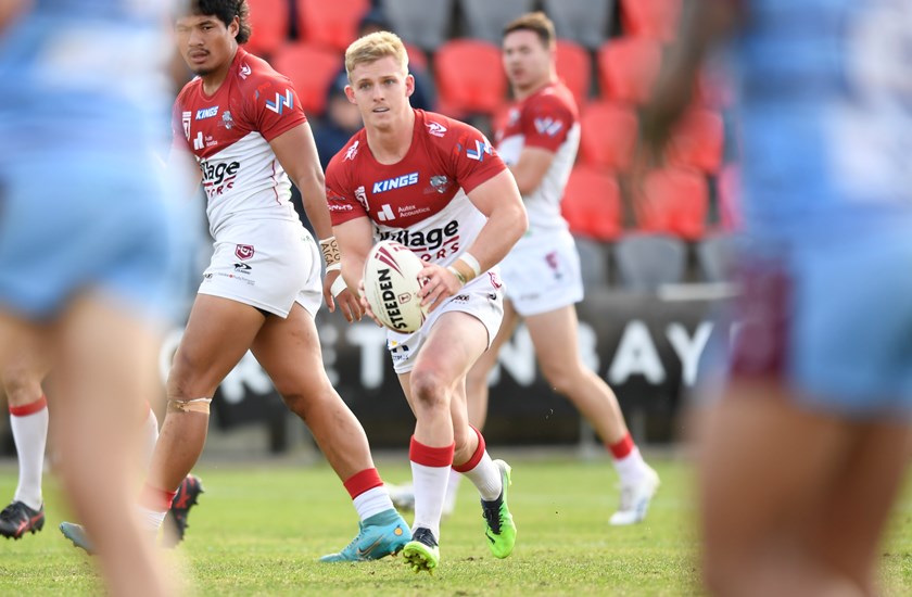 Warriors hooker Freddy Lussick in action for Redcliffe during the 2022 Queensland Cup season. ©NRL Photos
