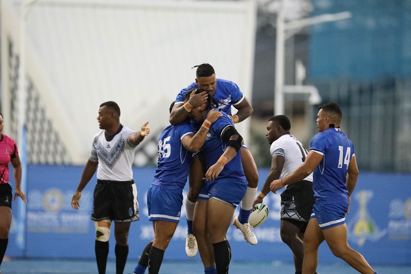 Samoa scored two second half tries to shock Fiji at the Pacific Championships