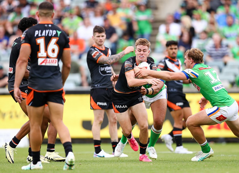 Lachie Galvin was a shining light for Wests Tigers in his NRL debut