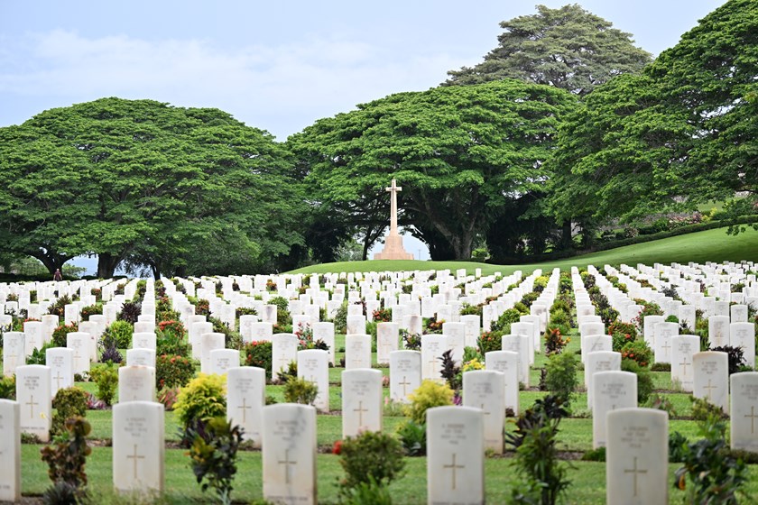 Bomana War Cemetery in Port Moresby contains the graves of 3824 Australian servicemen.