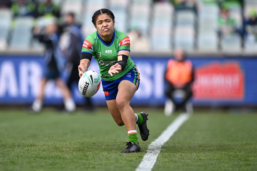 Chante Temara shared a milestone match with big sister Zahara in Canberra's 17-16 win against Wests Tigers.