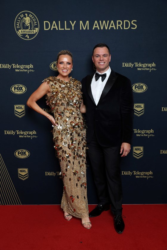 Fox League presenters Eloise Sohier and Jake Duke.