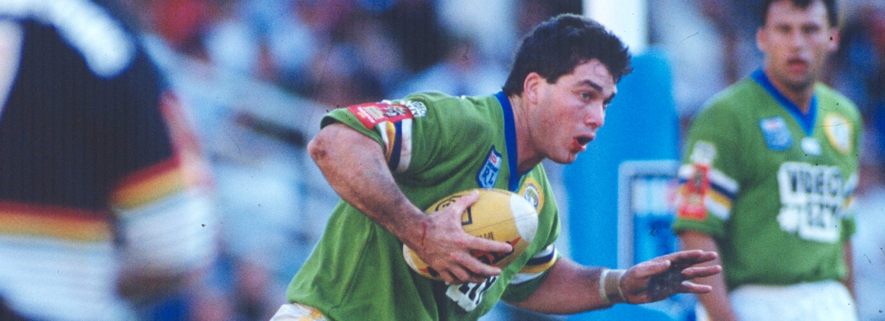 Clyde on the charge during the 1991 Grand Final against Penrith.