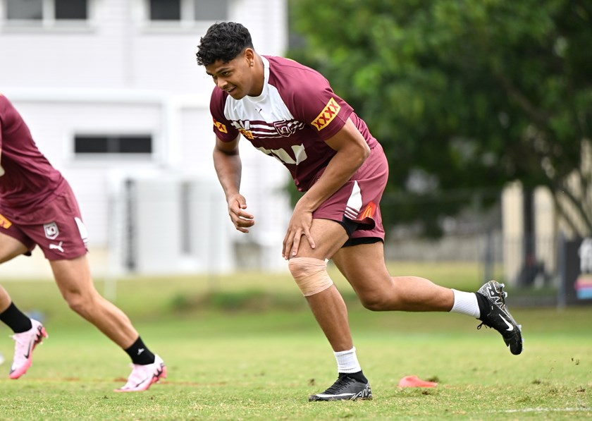 Selwyn Cobbo at Maroons training.