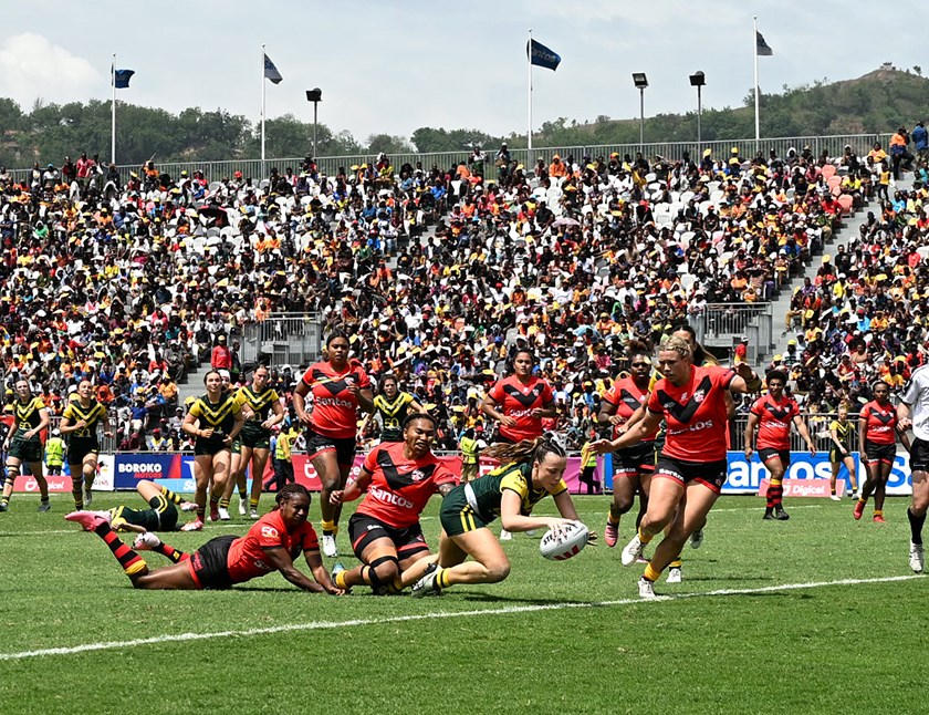 Caitlin Turnbull scored a hat-trick for Australia in PNG.