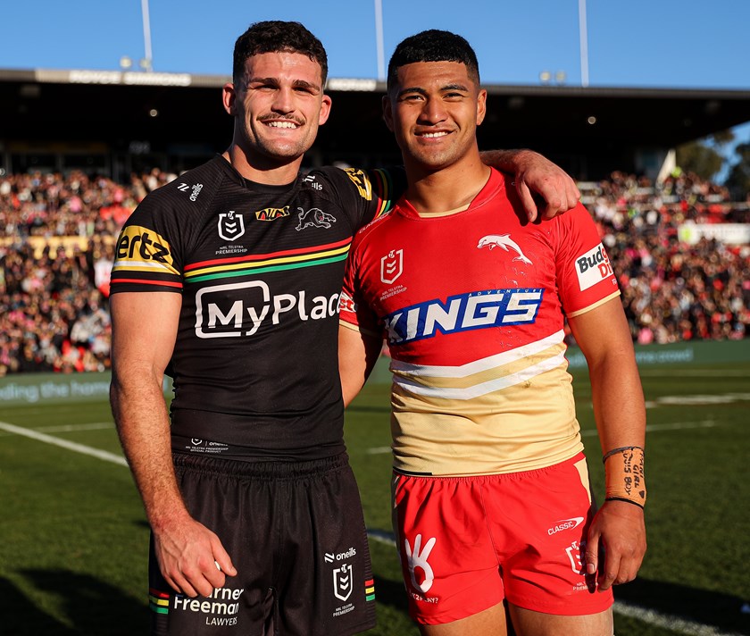 Nathan Cleary and Isaiya Katoa.