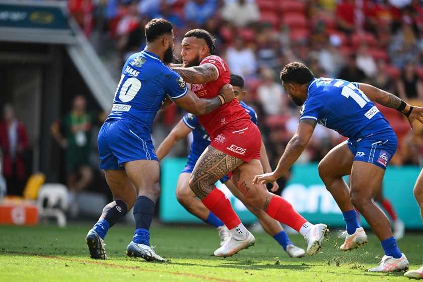 Blues brothers Payne Haas and Addin Fonua-Blake as international rivals representing Samoa and Tonga.