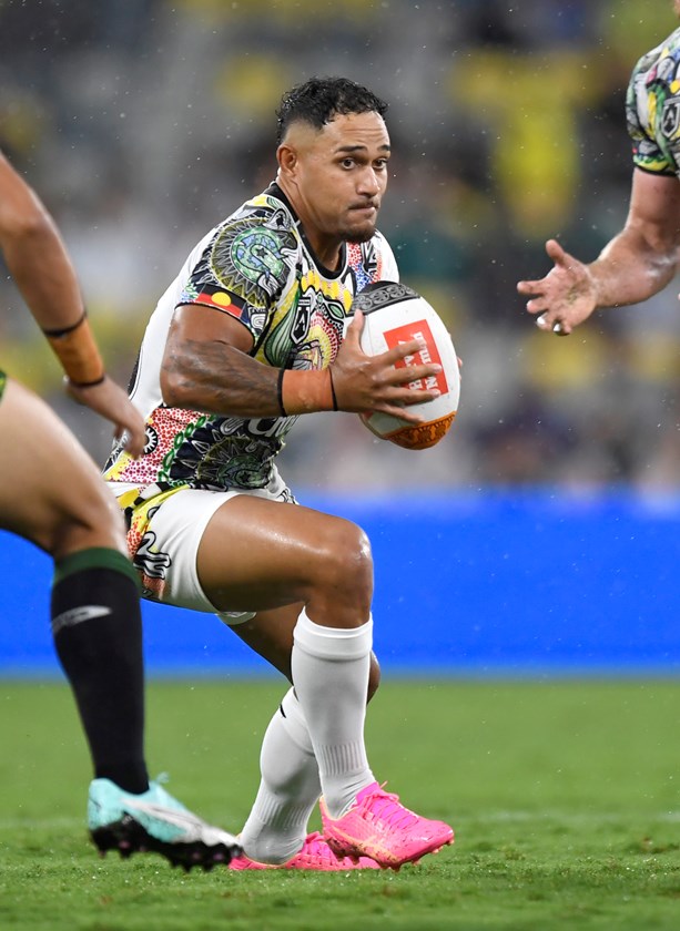 Twin brother Hohepa in his All Stars debut in 2024.