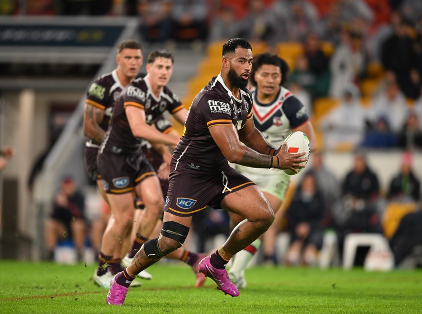 Payne Haas in action against the Roosters.