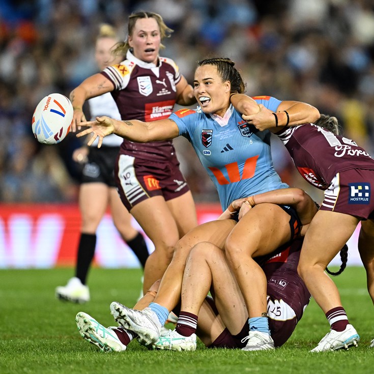 Women's Origin Game One: Southwell fieldgoal puts Blues ahead