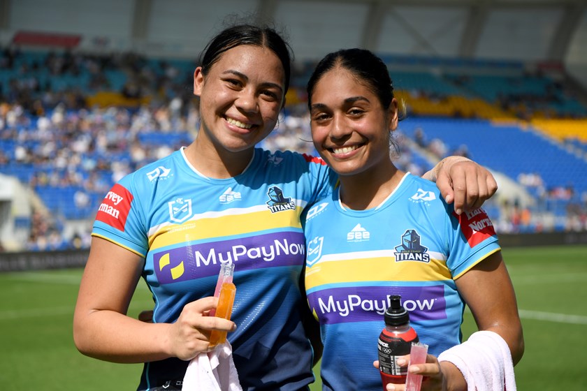 Sienna Lofipo and Destiny Mino-Sinapati at the Titans.
