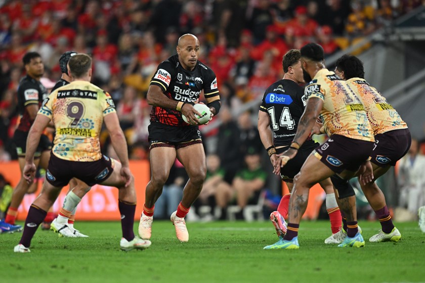 Foundation Dolphins Felise Kaufusi came off the bench against the Broncos.