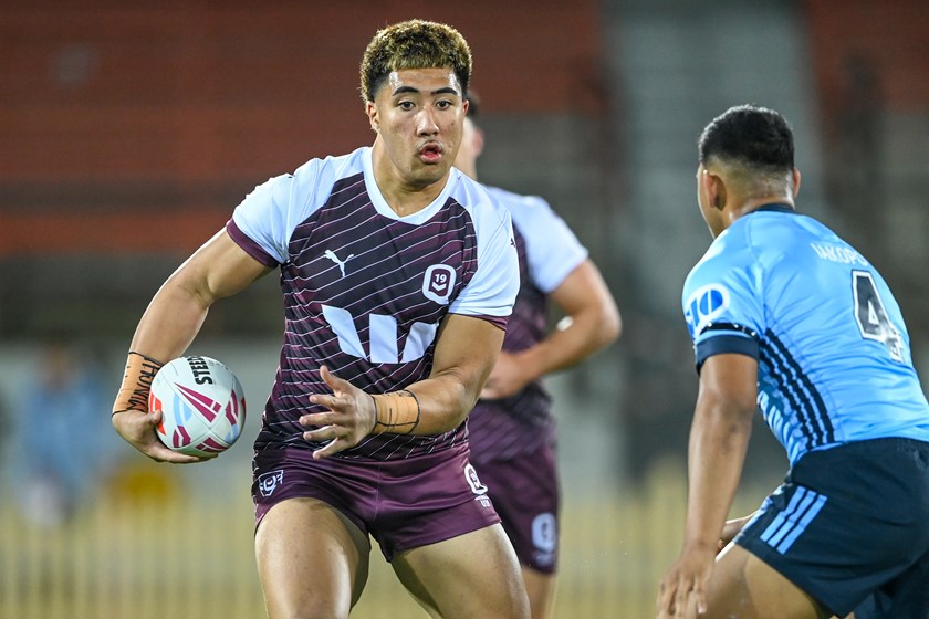 Bishop Neal in action against NSW in the Under 19 State of Origin.