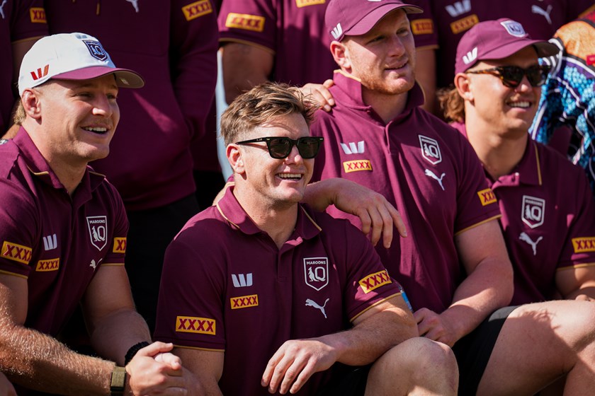 Harry Grant at the Maroons fan day in Rockhampton.