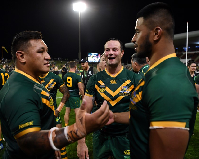Throwback to 2019 with Josh Papalii and Payne Haas in Kangaroos colours.