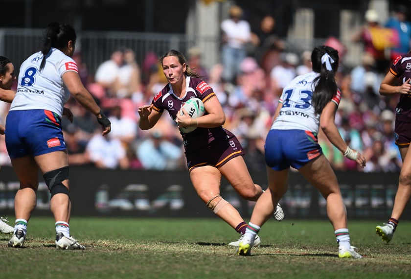 Lillian Yarrow in action for the Broncos in their finals win over the Knights.