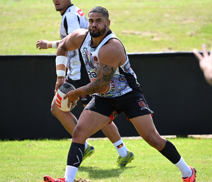 Bailey Butler at Indigenous All Stars training. 