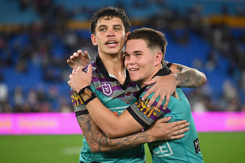 Jayden Campbell and Zane Harrison are developing their partnership in the halves.